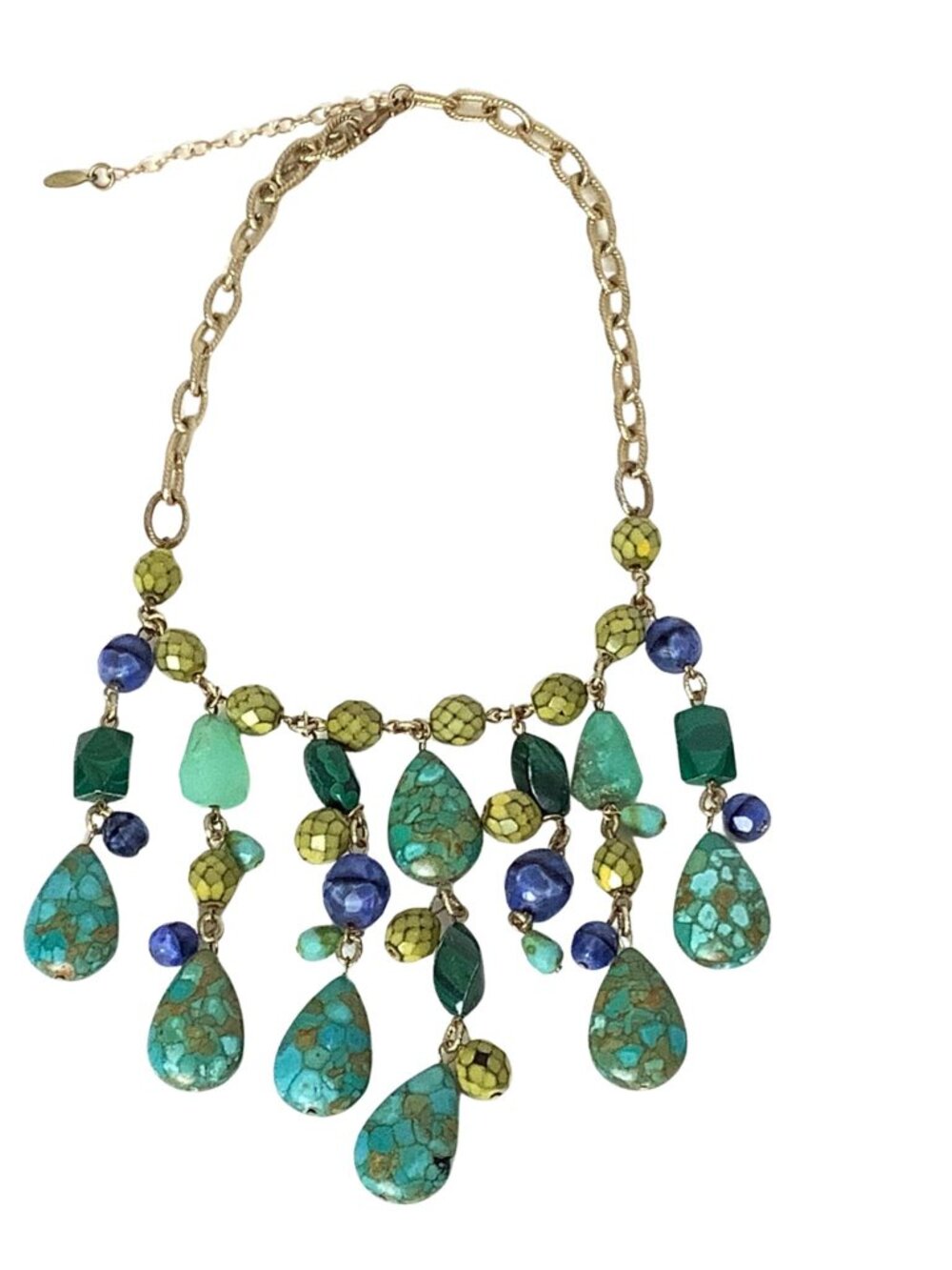 Southwestern Faux Turquoise Necklace Boho Statement Rachel Reinhardt
